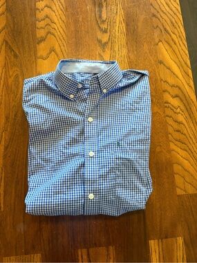 IZOD Blue Gingham Button-Down Shirt